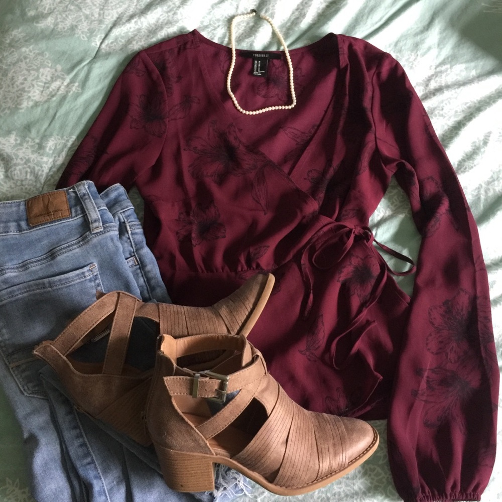 Forever 21 Wrap Blouse